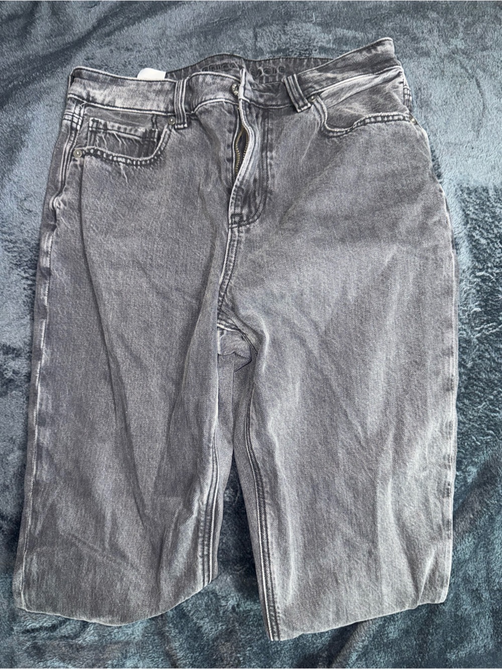 American Eagle Outfitters Men's Washed Gray Straight Jeans